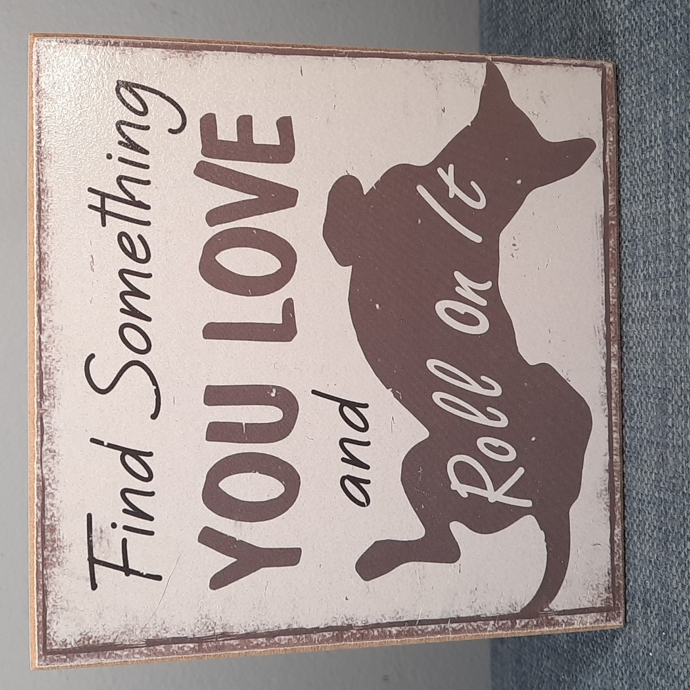 Dog Theme Box Wall Sign Shelf Sitter Love Dogs Canine Dog Mom Puppy Cute As Is